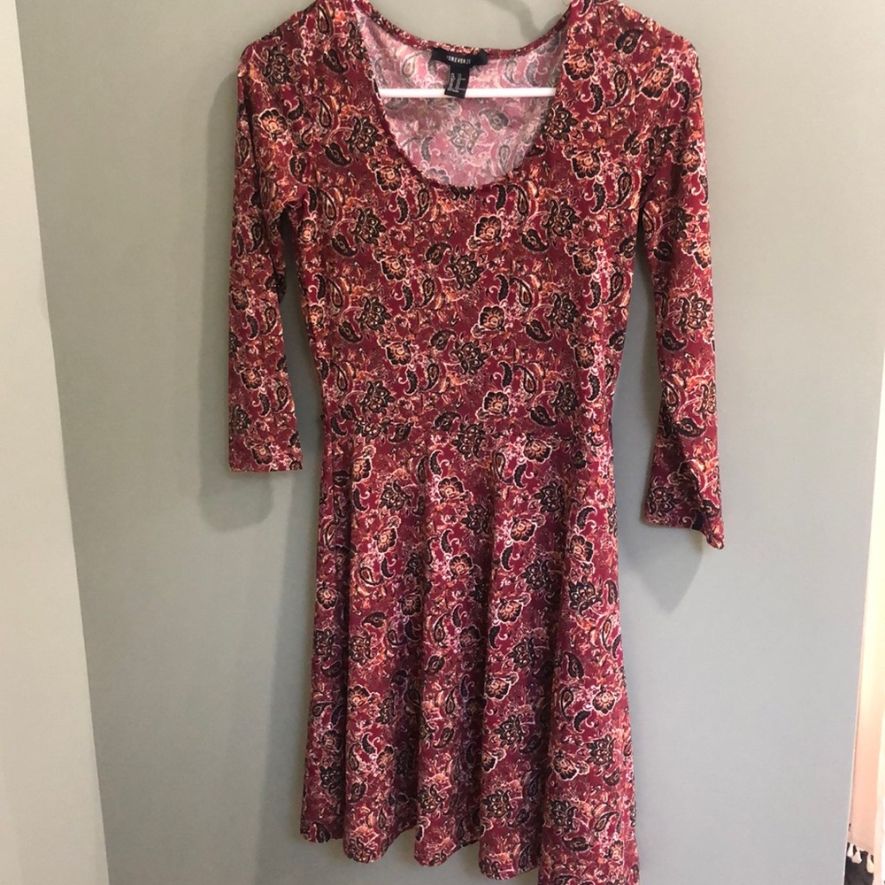 Red forever 21 skater dress